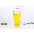 New Creative Glass Water Cup with Handle Family Fashion Simple Football Beer Bottle Party Single Layer Big Drink Cup